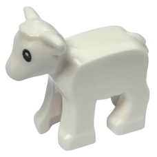 LEGO 1569pb01 White Lamb with Black Eyes and White Pupils Pattern (losse dieren 2-14)